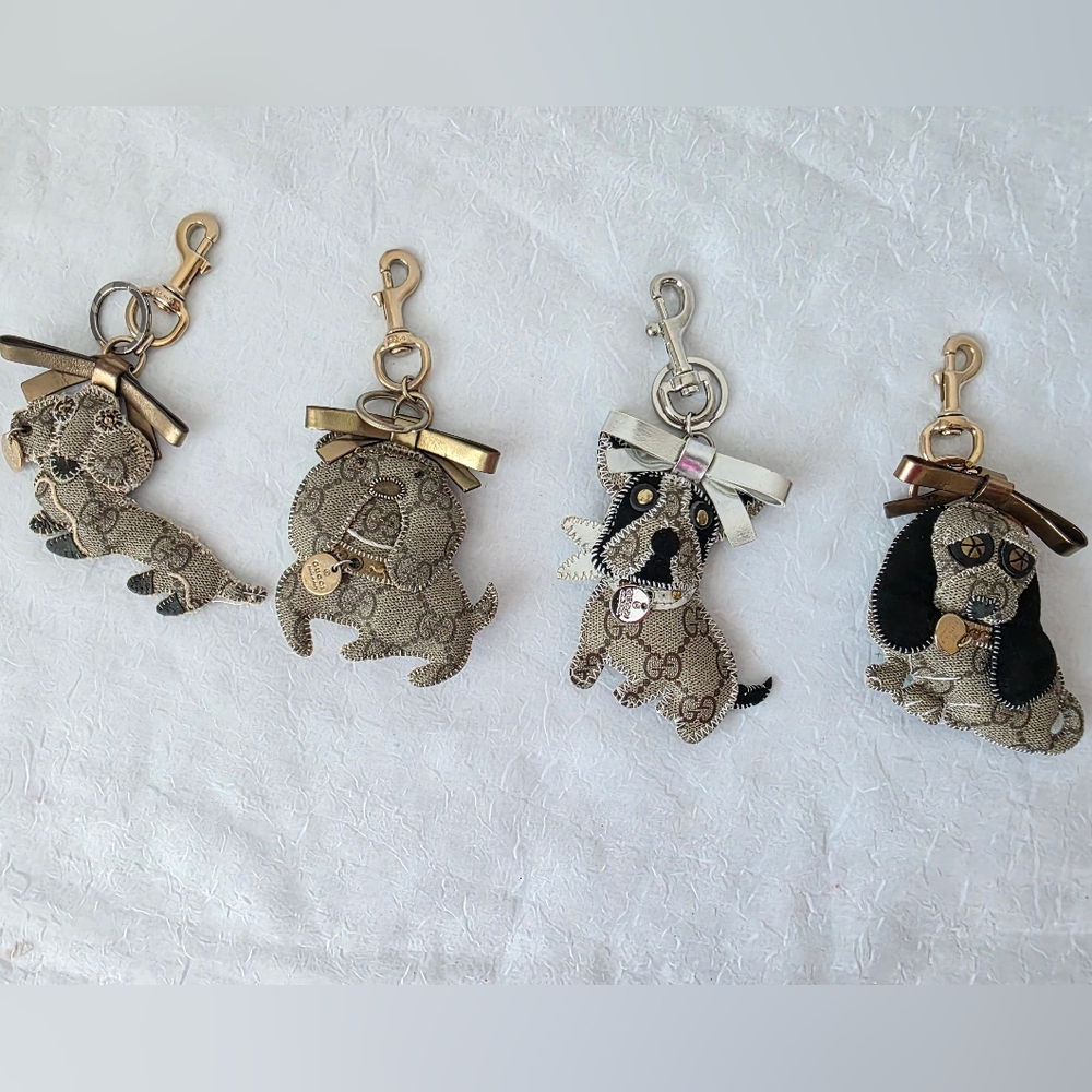 Auth Gucci GG French Bulldog Leather Keychain/Charm - Picture 6 of 8